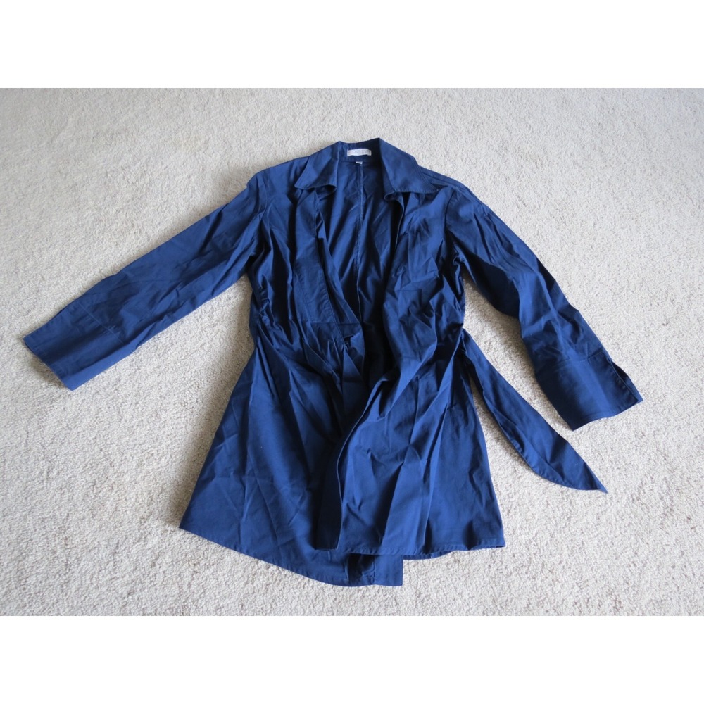 Finley Couleur Button Tunic Wrap Dress Navy Blue Size XL Made in USA
